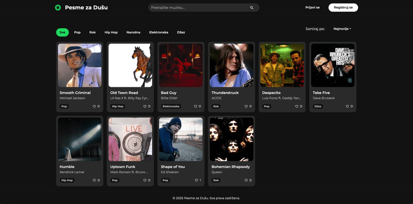 Music App - Pesme za Dušu screenshot